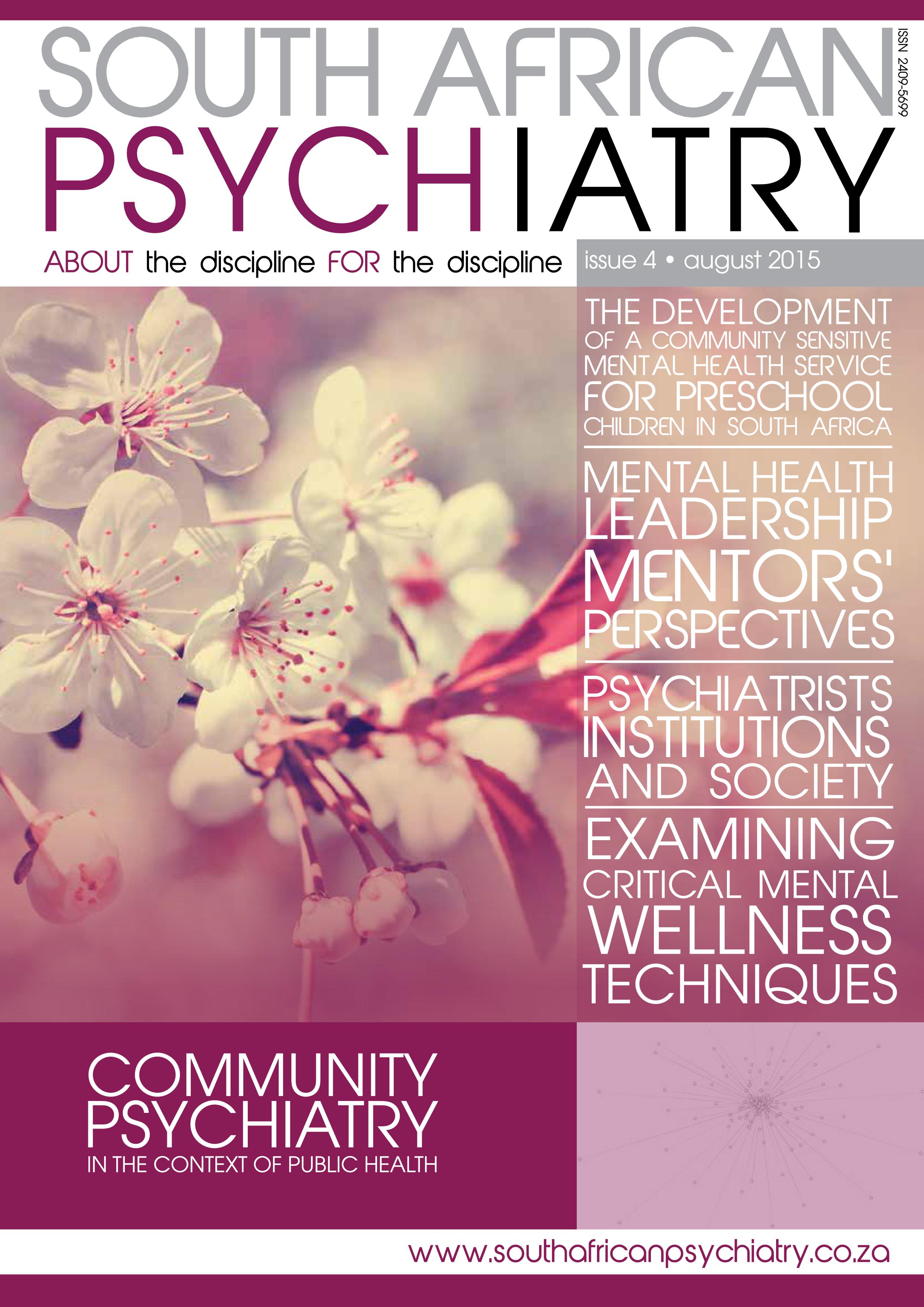 South African Psychiatry - August 2015